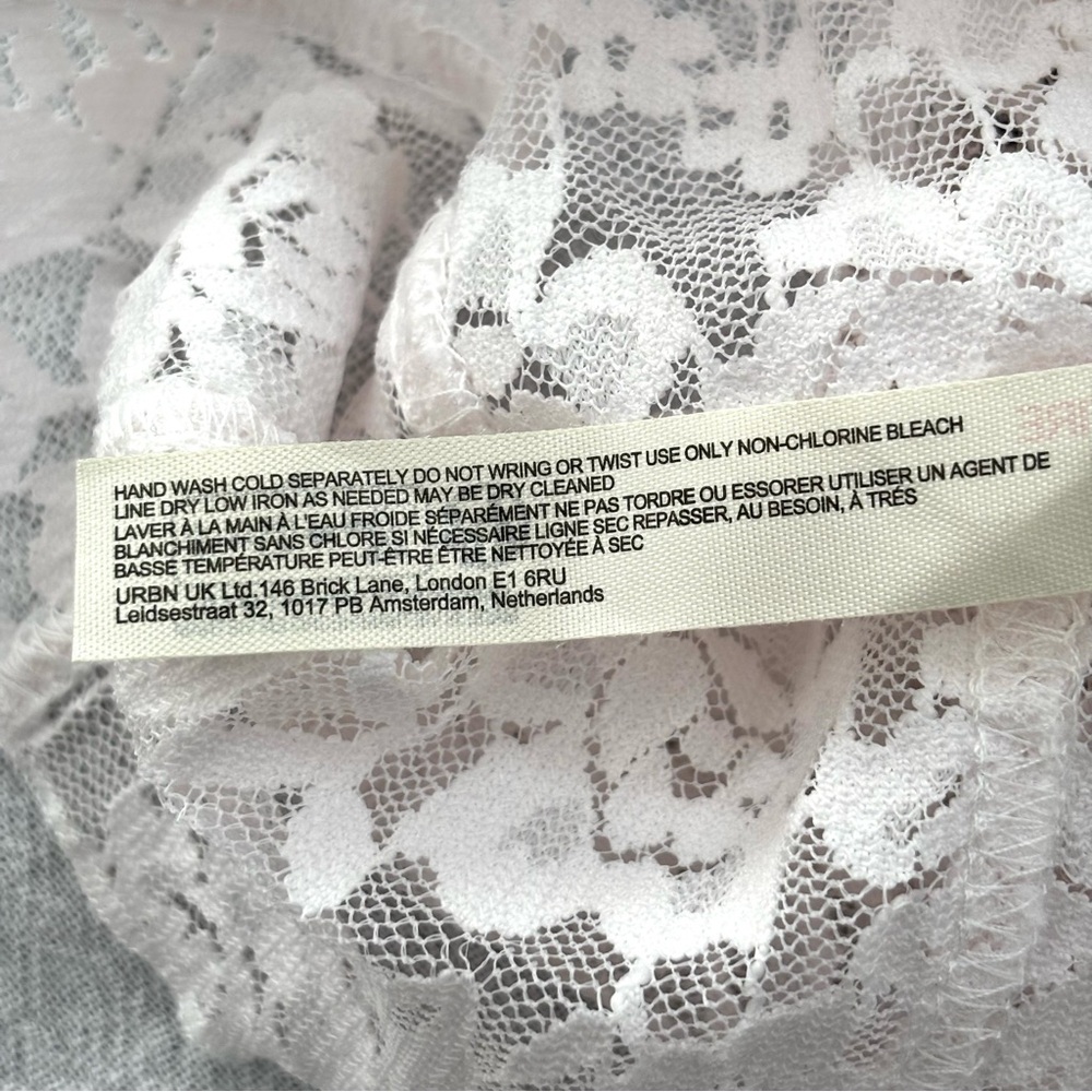 Intimately by Free People All Night Long-Sleeve Top NWT Pale Pink Lace L - Picture 9 of 9